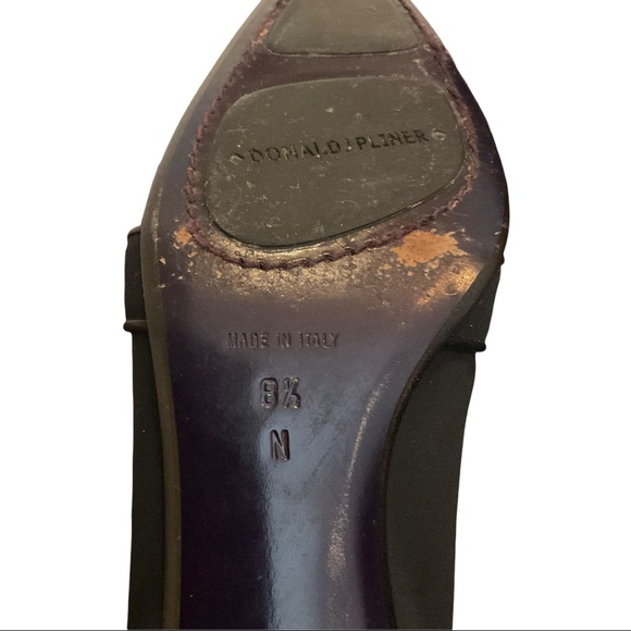 Donald Pliner Italian Black Kitten Heels Size 8.5 - Picture 9 of 12